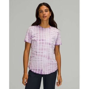 lululemon love crew  shirt shibori square lavender dew wisteria purple 2 tie dye